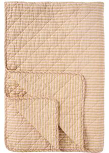 Prešívaný prehoz Mustard / Light Pink Stripes 130 × 180 cm