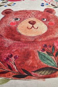 Conceptum Hypnose Detský okrúhly koberec Bears Garden 140 cm viacfarebný