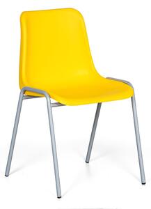 Plastová jedálenská stolička AMADOR, žltá