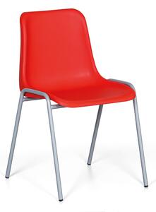 Plastová jedálenská stolička AMADOR, červená