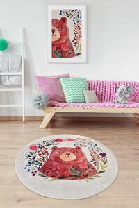 Conceptum Hypnose Detský okrúhly koberec Bears Garden 140 cm viacfarebný