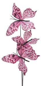 Dekoračná vetvička s ružovými motýlikami Butterfly - 10*10*65 cm - Clayre & Eef