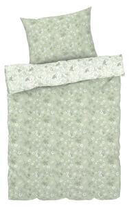 LIVARNO home Saténová posteľná bielizeň z mikrovlákna, 140 x 200 cm, 70 x 90 cm (zelená) (100361098)