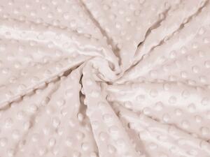 Biante Detské posteľné obliečky do postieľky Minky 3D bodky MKP-010 Púdrovo béžové Do postieľky 100x135 a 40x60 cm