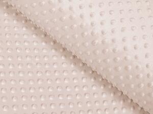 Biante Detské posteľné obliečky do postieľky Minky 3D bodky MKP-010 Púdrovo béžové Do postieľky 100x135 a 40x60 cm