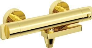 Deante Cascada, termostatická vaňová batéria so sprchovou súpravou, zlatá lesklá, DEA-NAC_Z1HT