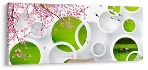 Obraz - Mólo nad jazerom (120x50 cm)