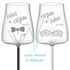 Svadobné poháre na víno Wedding 2 ks