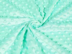 Biante Detské posteľné obliečky do postieľky Minky 3D bodky MKP-003 Mintové Do postieľky 90x130 a 40x60 cm