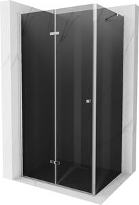 Mexen Lima, sprchovací kút 80 (dvere) x 70 (stena) cm, 6mm šedé sklo, chrómový profil, 856-080-070-01-40