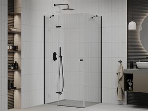 Mexen ROMA sprchovací kút 70x90cm, 6mm sklo, čierny profil-číre sklo, 854-070-090-70-00