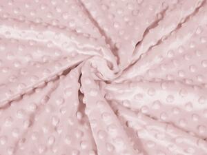 Biante Hrejivé posteľné obliečky Minky 3D bodky MKP-032 Púdrovo ružové Jednolôžko 140x200 a 70x90 cm