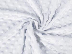 Biante Detské posteľné obliečky do postieľky Minky 3D bodky MKP-025 Svetlo sivé Do postieľky 100x135 a 40x60 cm
