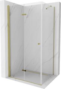 Mexen Lima, sprchovací kút 100 (dvere) x 70 (stena) cm, 6mm číre sklo, zlatý profil, 856-100-070-50-00