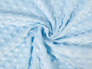 Biante Detská obojstranná deka Minky bodky/Polar MKP-008 Nebeská modrá 100x150 cm