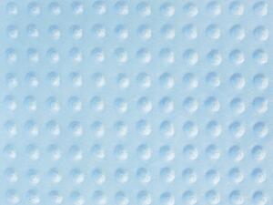Detská látka Minky 3D bodky MKP-008 Nebeská modrá - šírka 150 cm
