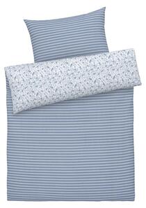 LIVARNO home Posteľná bielizeň z bavlny Renforcé, 140 x 200 cm, 70 x 90 cm (kvety/modrá) (100341576)