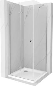 Mexen Lima sprchovací kút 80x80cm, 6mm sklo, chrómový profil - číre sklo + Slim sprchová vanička - 856-080-080-00-00-4010