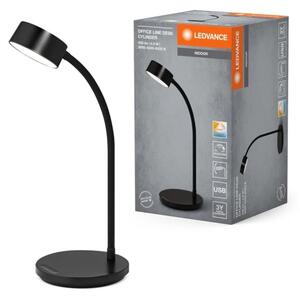 Ledvance - LED stmievateľná dotyková stolová lampa OFFICE LED/4,8W/5V 3000-6500K čierna