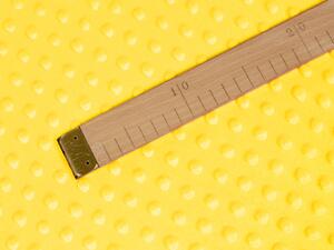 Detská látka Minky 3D bodky MKP-015 Sýto žltá - šírka 150 cm