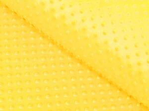Biante Detské posteľné obliečky do postieľky Minky 3D bodky MKP-015 Sýto žlté Do postieľky 100x135 a 40x60 cm