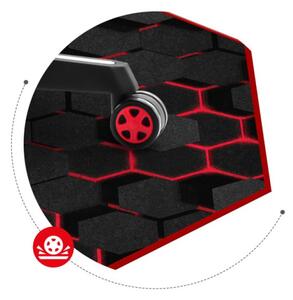 Podložka pod stoličku FloorMat 7.0 čierna / červená