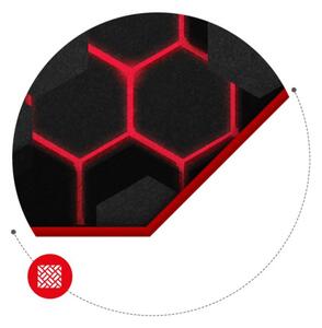 Podložka pod stoličku FloorMat 7.0 čierna / červená