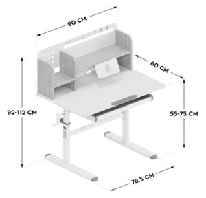 Detský rastúci písací stôl Mark Adler Study 5.0 Grey