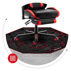 Podložka pod stoličku FloorMat 7.0 čierna / červená