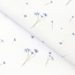 Goldea teflónová látka na obrusy - modré nevädze 160 cm