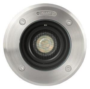 FARO 70310 - Vonkajšie nájazdové svietidlo GEISER 1xGU10/8W/230V IK08 IP67 nerezová oceľ