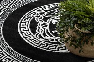 Okrúhly koberec HAMPTON Medusa medúza grécky čierna