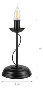 Stolná lampa ANTON 1xE14/60W/230V čierna