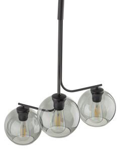Luster na lanku CESAR 3xE27/15W/230V čierna/dymová sivá