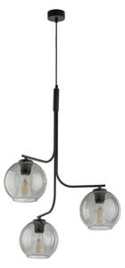 Luster na lanku CESAR 3xE27/15W/230V čierna/dymová sivá