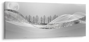 Obraz - Strieborná krajina (120x50 cm)