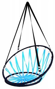 Bluegarden - Závesné hojdacie kreslo Swing - modrá / čierna - 55x55 cm