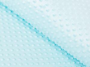 Biante Detské posteľné obliečky do postieľky Minky 3D bodky MKP-013 Ľadové modré Do postieľky 90x130 a 40x60 cm