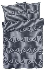 LIVARNO HOME Posteľná bielizeň z bavlny Renforcé, 200 x 220 cm, 70 x 90 cm (grafika/sivá) (100350316)