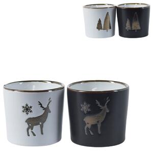 Vianočná sviečka v keramickom obale SNOWLIGHT 6 cm - viac variantov