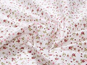 Biante Detské bavlnené posteľné obliečky do postieľky Sandra SA-005 Červené ružičky Do postieľky 90x130 a 40x60 cm