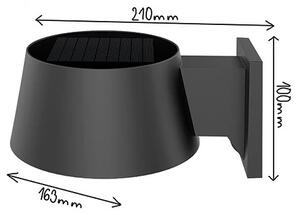 Viking - stmievateľné solárne nástenné LED svietidlo so senzorom LED/1W/3,7V IP44 4000K