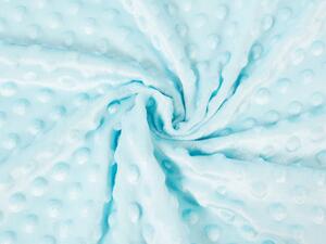 Biante Detské posteľné obliečky do postieľky Minky 3D bodky MKP-013 Ľadové modré Do postieľky 100x135 a 40x60 cm