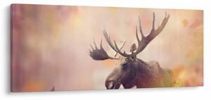 Obraz - Sob v jesennom lístí (120x50 cm)