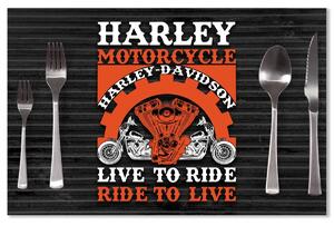 Sablio Prestieranie Harley-Davidson Live to ride, ride to live: 40x30cm