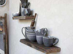 Hnedá drevená retro nástenná polička Grimaud - 61*12*3cm - Chic Antique