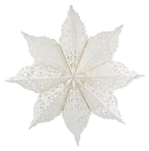 Krémová zdobená papierová hviezda Vintage Paper Star - 60 cm - Chic Antique