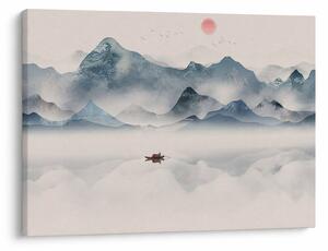Obraz - Údolie modrých hôr (70x50 cm)