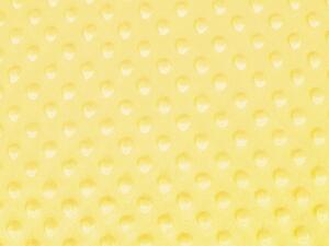 Detská látka Minky 3D bodky MKP-021 Citrónovo žltá - šírka 150 cm