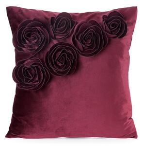 Dekorstudio Zamatová obliečka na dekoračný vankúš FLORES 1 45x45cm - bordová